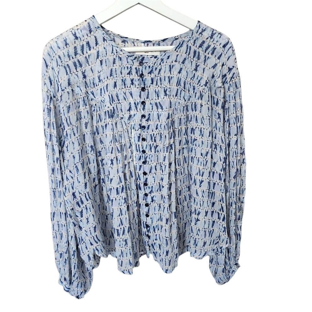 Isabel Marant Etoile Sorionea Batik Balloon Sleeve Blouse Size 6 Reposh.